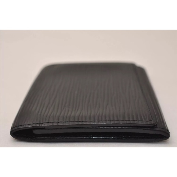 Auth Louis Vuitton Epi Enveloppe Carte De Visit Card Case Black  LV 8560J - Picture 1 of 12
